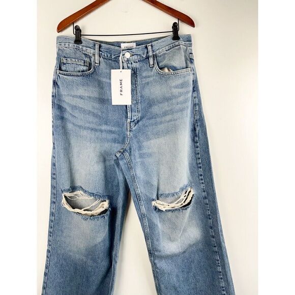 New FRAME Le Low Baggy Wide Legin River Women’s Size 31 - Picture 7 of 11